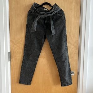 Sezane Washed Black Denim Jeans